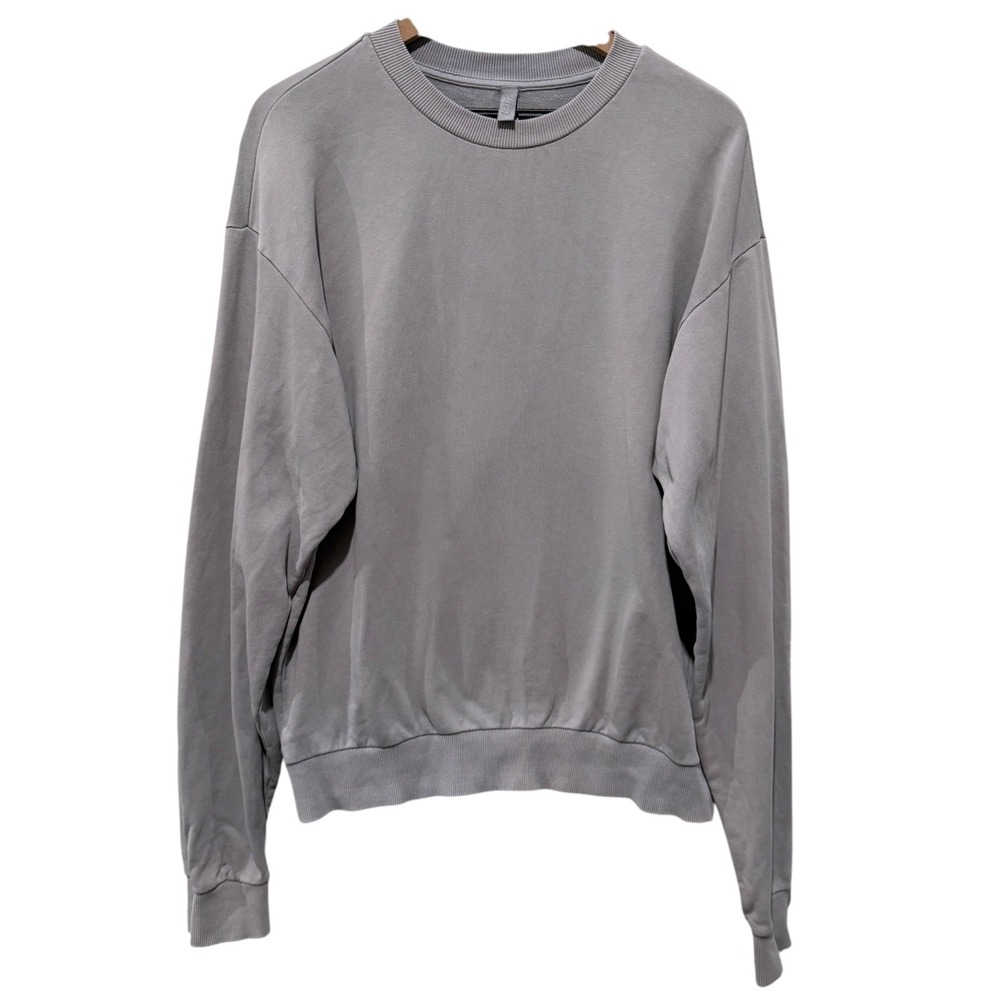 Skims‎ Terry Crewneck Sweatshirt Womens Sz M Gray Pullover Cotton
